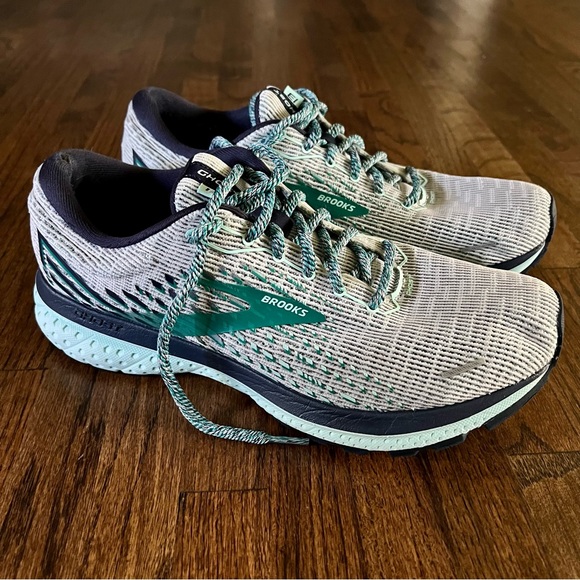 Brooks Ghost 13 Women’s Running Shoe in Grey/Navy/Parasailing - Size 9.5 - Picture 1 of 15